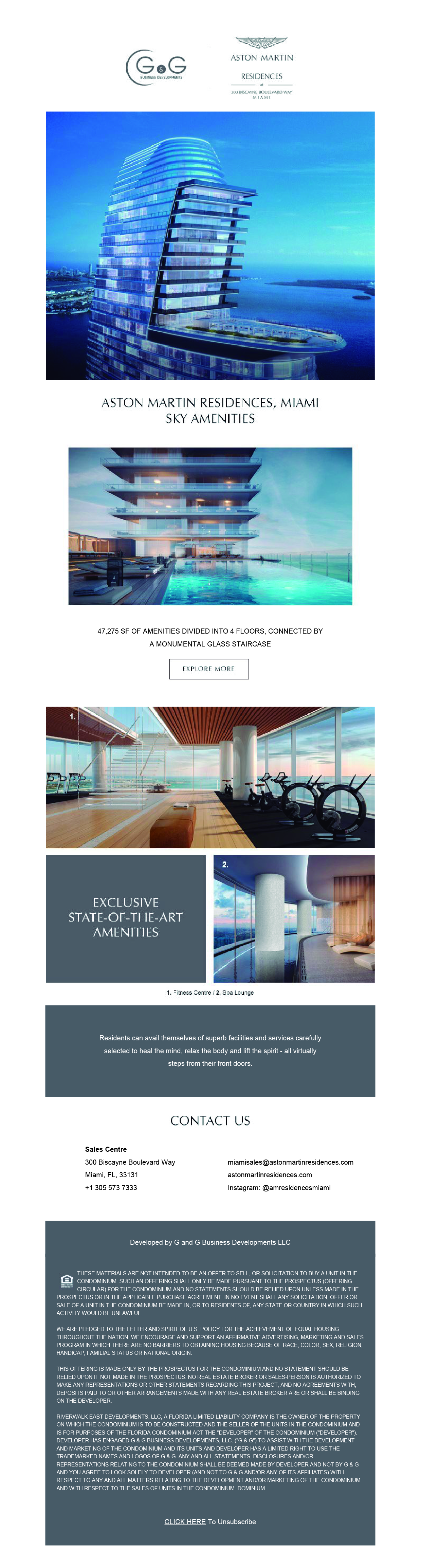 Aston Martin Amenities